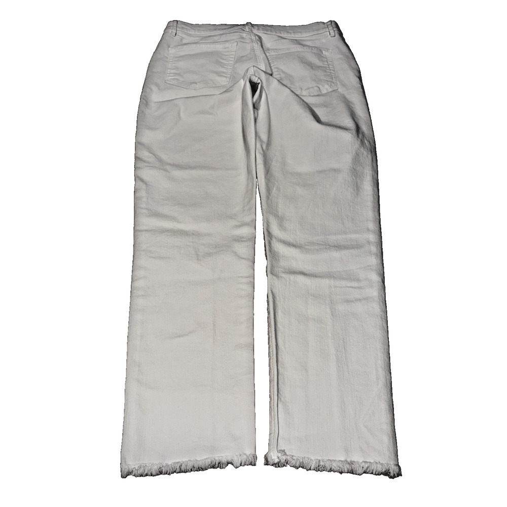 LOFT White Raw Hem Skinny Jeans Size 31/12 - Picture 6 of 7